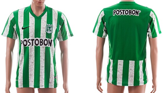 2014/15 Atletico Nacional Medellin Blank (or Custom) Home Soccer AAA+ T-Shirt