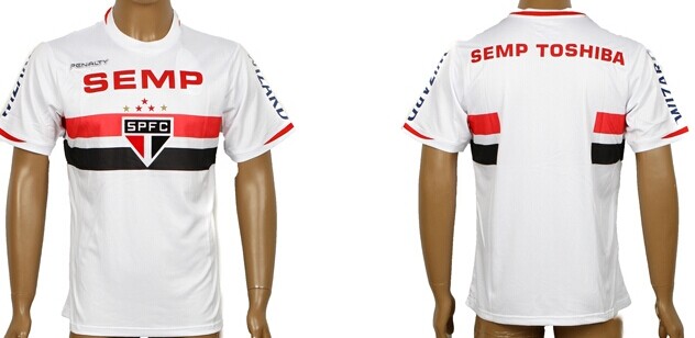 2014/15 Sao Paulo FC Blank (or Custom) Home Soccer AAA+ T-Shirt