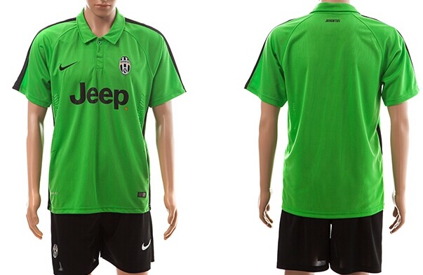 2014/15 Juventus FC Blank (or Custom) Away Green Soccer Shirt Kit