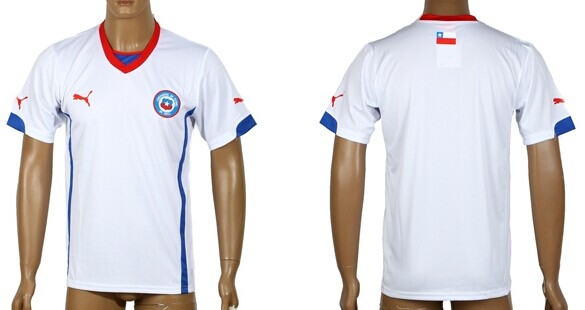 2014 World Cup Chile Blank (or Custom) Away Soccer AAA+ T-Shirt