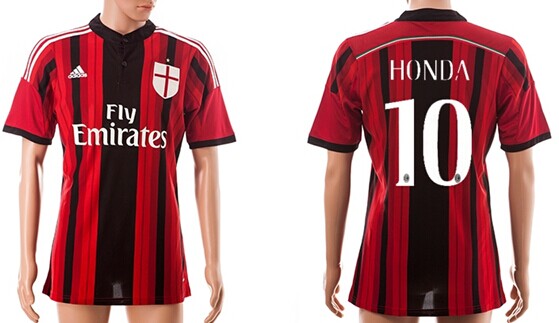 2014/15 AC Milan #10 Honda Home Soccer AAA+ T-Shirt