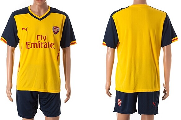 2014/15 Arsenal FC Blank (or Custom) Away Soccer Shirt Kit
