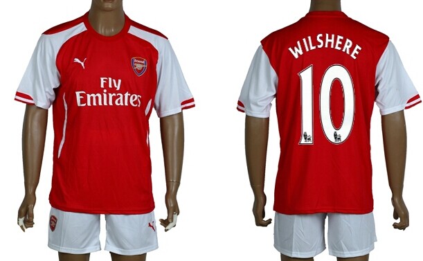 2014/15 Arsenal FC #10 Wilshere Home Soccer Shirt Kit