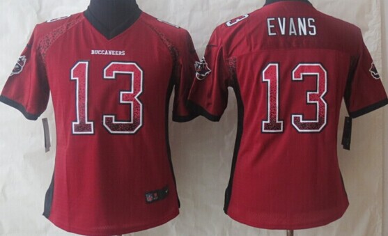 Nike Tampa Bay Buccaneers #13 Mike Evans 2013 Drift Fashion Red Womens Jersey