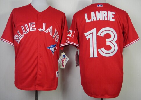Toronto Blue Jays #13 Brett Lawrie Red Jersey