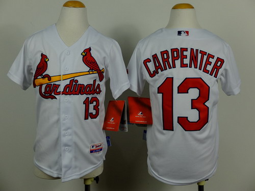 St. Louis Cardinals #13 Matt Carpenter White Kids Jersey
