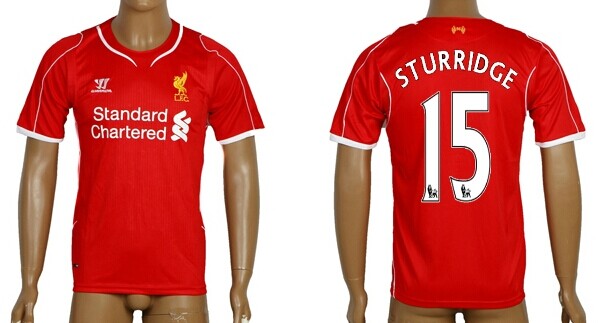 2014/15 Liverpool FC #15 Sturridge Home Soccer AAA+ T-Shirt
