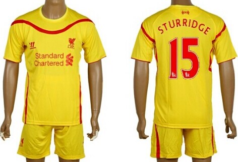 2014/15 Liverpool FC #15 Sturridge Away Soccer Shirt Kit