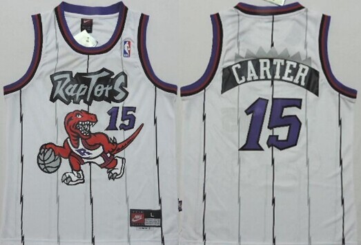 Toronto Raptors #15 Vince Carter White Swingman Kids Jersey