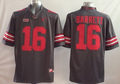 Ohio State Buckeyes #16 J.T. Barrett 2014 Gray Limited Jersey
