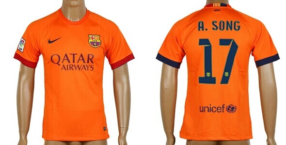 2014/15 FC Bacelona #17 A.Song Away Soccer AAA+ T-Shirt