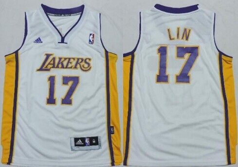 Los Angeles Lakers #17 Jeremy Lin White Kids Jersey