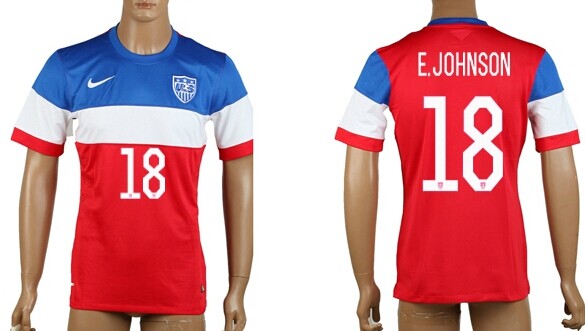 2014 World Cup USA #18 E.Johnson Away Soccer AAA+ T-Shirt