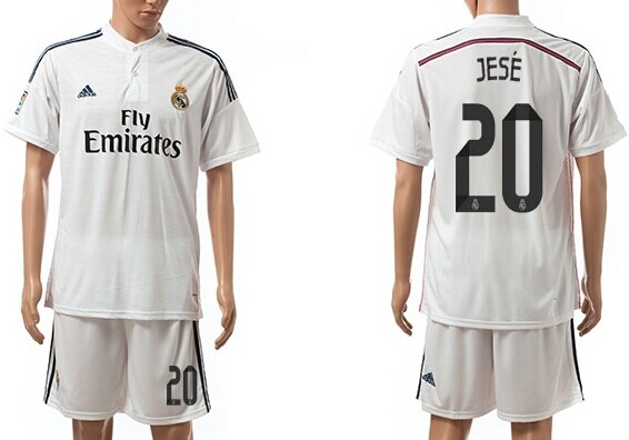 2014/15 Real Madrid #20 Jese Home Soccer Shirt Kit
