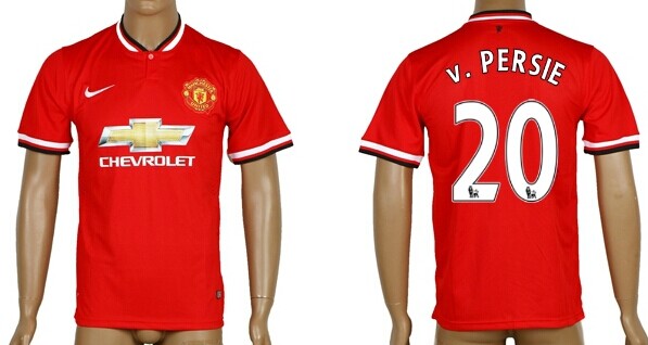 2014/15 Manchester United #20 v.Persie Home Soccer AAA+ T-Shirt