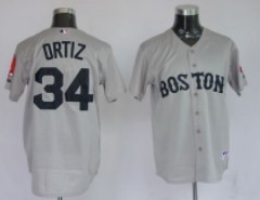 Boston Red Sox 34# David Ortiz Grey Jersey