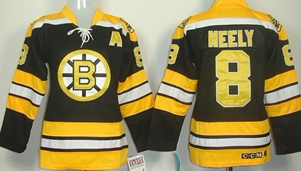 Boston Bruins #8 Cam Neely Black Throwback CCM Womens Jersey