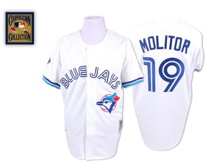 Toronto Blue Jays #19 Molitor White Throwback Jersey