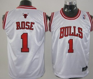 Chicago Bulls #1 Derrick Rose White Kids Jersey