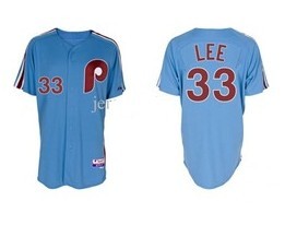 Philadelphia Phillies #33 Lee Blue Jersey