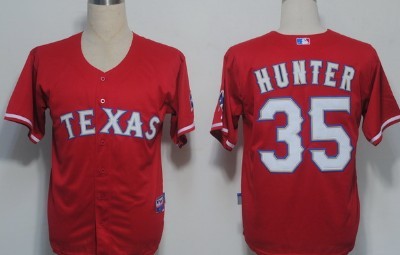 Texas Rangers #35 Hunter Red Jersey