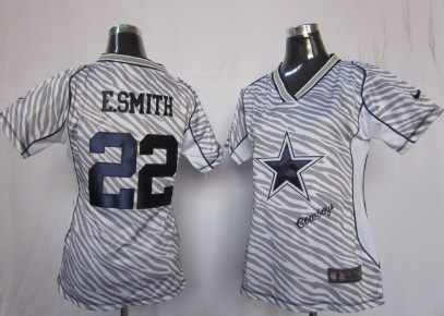 Nike Dallas Cowboys #22 Emmitt Smith 2012 Womens Zebra Fashion Jersey