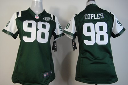Nike New York Jets #98 Quinton Coples Green Game Womens Jersey