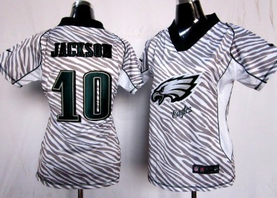 Nike Philadelphia Eagles #10 Desean Jackson 2012 Womens Zebra Fashion Jersey