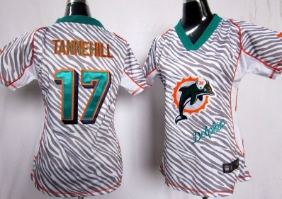 Nike Miami Dolphins #17 Ryan Tannehill 2012 Womens Zebra Fashion Jersey