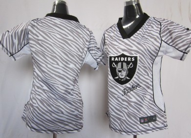 Nike Oakland Raiders Blank 2012 Womens Zebra Fashion Jersey