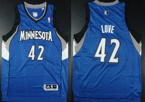 Minnesota Timberwolves #42 Kevin Love Revolution 30 Authentic Blue Jersey