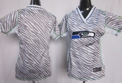 Nike Seattle Seahawks Blank 2012 Womens Zebra Fashion Jersey