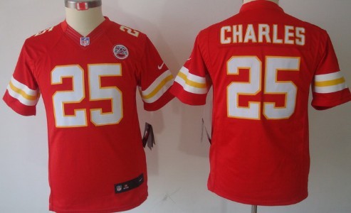 Nike Kansas City Chiefs #25 Jamaal Charles Red Limited Kids Jersey