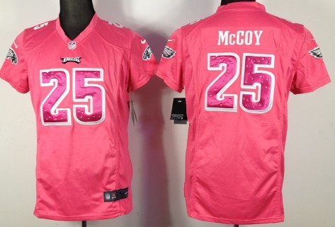 Nike Philadelphia Eagles #25 LeSean McCoy Pink Sweetheart Diamond Womens Jersey