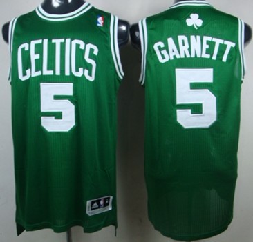 Boston Celtics #5 Kevin Garnett Revolution 30 Authentic Green Jersey