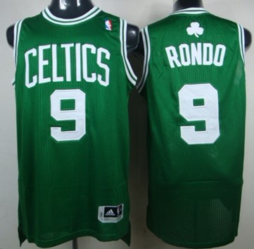 Boston Celtics #9 Rajon Rondo Revolution 30 Authentic Green Jersey
