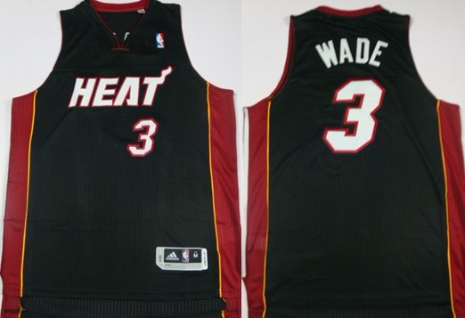Miami Heat #3 Dwyane Wade Revolution 30 Authentic Black Jersey