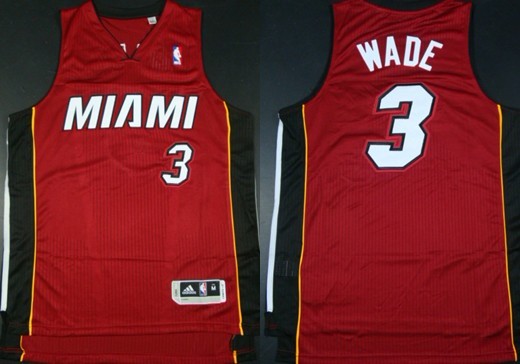 Miami Heat #3 Dwyane Wade Revolution 30 Authentic Red Jersey