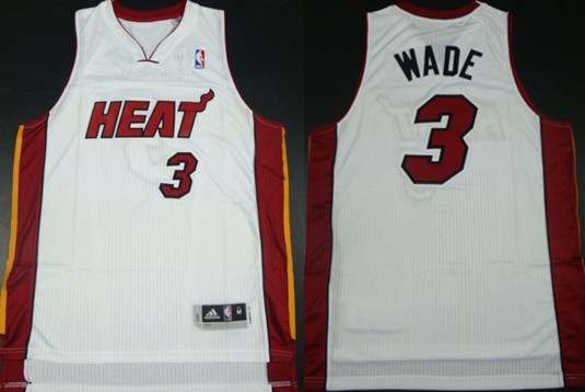 Miami Heat #3 Dwyane Wade Revolution 30 Authentic White Jersey