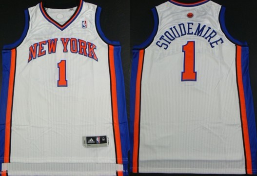 New york Knicks #1 Amare Stoudemire Revolution 30 Authentic White Jersey