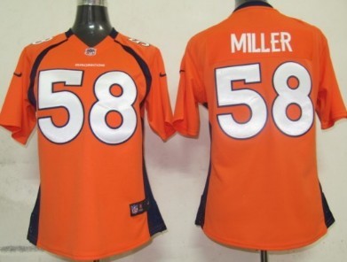 Nike Denver Broncos #58 Von Miller Orange Game Womens Jersey
