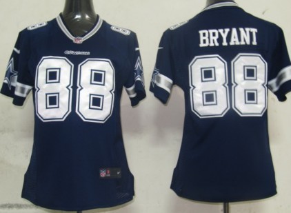 Nike Dallas Cowboys #88 Dez Bryant Blue Game Womens Jersey