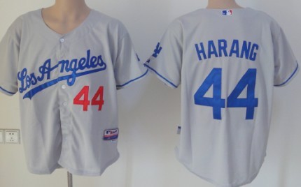 Los Angeles Dodgers #44 Aaron Harang Gray Jersey