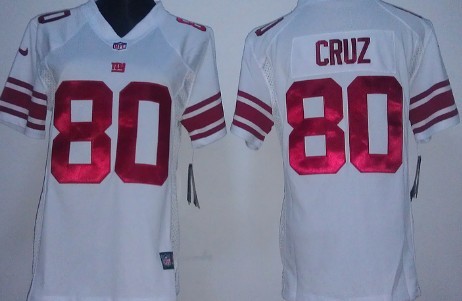 Nike New York Giants #80 Victor Cruz White Game Womens Jersey