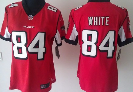 Nike Atlanta Falcons #84 Roddy White Red Game Womens Jersey