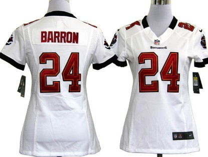 Nike Tampa Bay Buccaneers #24 Mark Barron White Game Womens Jersey