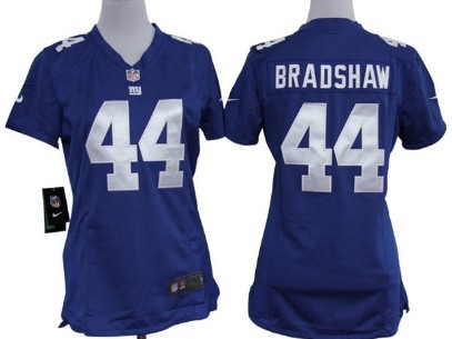 Nike New York Giants #44 Ahmad Bradshaw Blue Game Womens Jersey