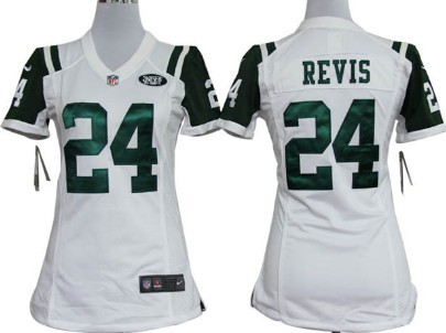 Nike New York Jets #24 Darrelle Revis White Game Womens Jersey