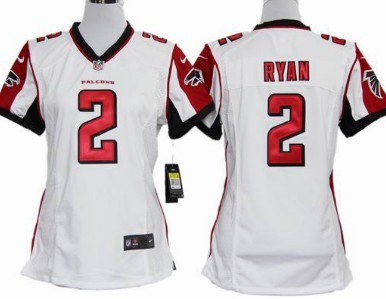 Nike Atlanta Falcons #2 Matt Ryan White Game Womens Jersey
