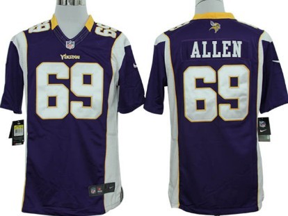 Nike Minnesota Vikings #69 Jared Allen Purple Limited Jersey